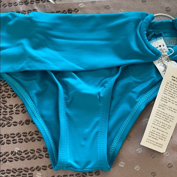 Vitamin A Laguna Foldover Bottom in Turquoise - Picture 5 of 12